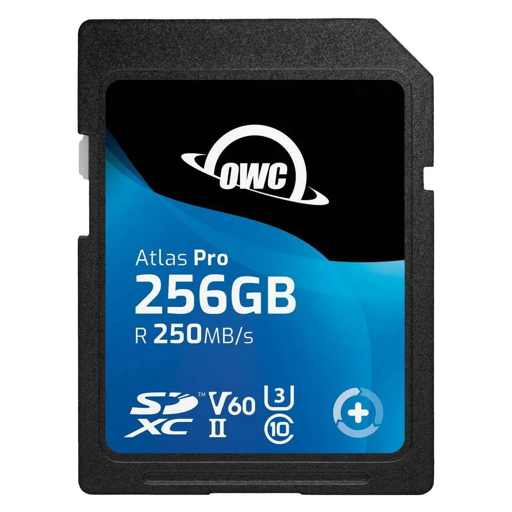 Speicherkarte OWC Atlas Pro 256GB SDXC UHS-II 250MB/s V60 Schwarz