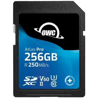 Speicherkarte OWC Atlas Pro 256GB SDXC UHS-II 250MB/s V60 Schwarz