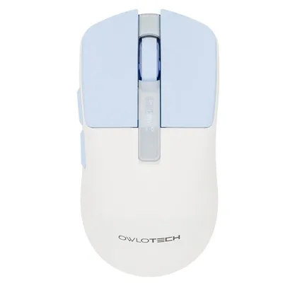 Owlotech M95 Kabellose Maus mit OLED-Display, Weiß