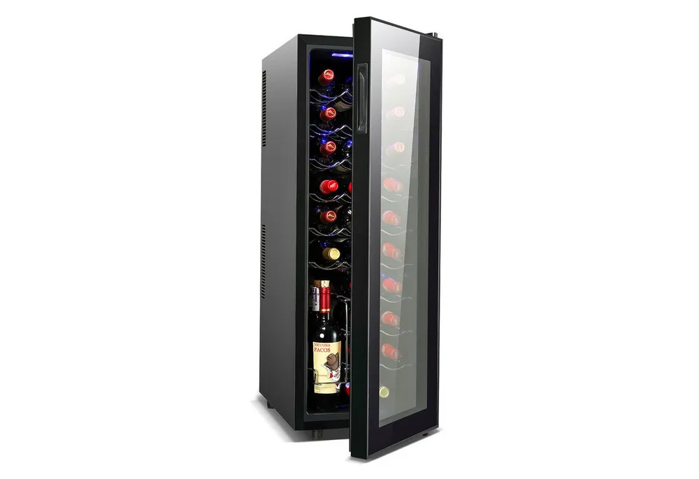 oyajia Weinkühlschrank Weinkühlschrank 78L für 30 Standardflaschen á 0,75l