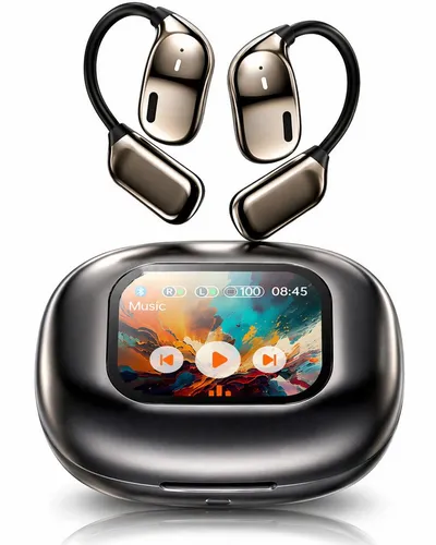 OYLCDI In Ear Kopfhörer Bluetooth 5.4 Sport-Kopfhörer,mit Touchscreen Open-Ear-Kopfhörer (Luftleitungs Kopfhörer mit Klare Anrufqualität und Intelligente Bassoptimierung, True-Wireless Rauschunterdrückungsfunktion, ENC Noise Cancelling Earbuds, IPX7 Wasserdichte Kabellose Sport Bluetooth Kopfhörer mit Ohrhaken, HiFi Stereo Rauschunterdrückungsfunktion)