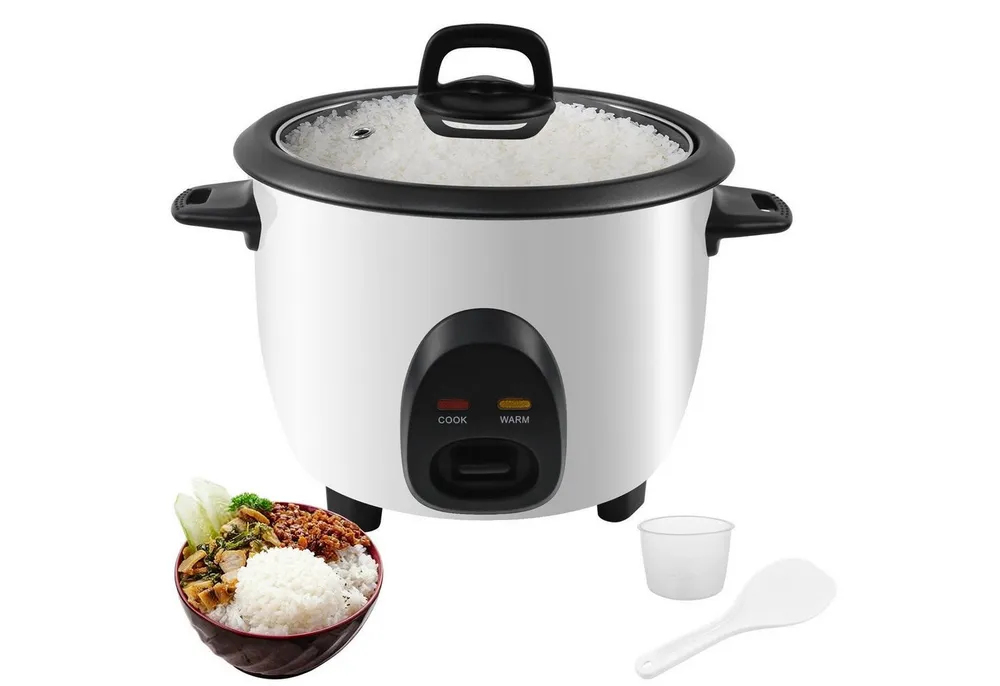 OZAVO Reiskocher OZRC-10 1L Warmhaltefunktion Mit Messbecher und Löffel, 400 W, Mini Schnellkochtopf klein reiskocher rice cooker