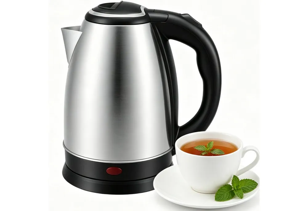 OZAVO Wasserkocher Edelstahl Wasserkocher 1.8L 1500W mit Kalkfilter und 360°-Basis, 1500 W, Abschaltautomatik,Trockenlaufschutz,100% BPA Frei
