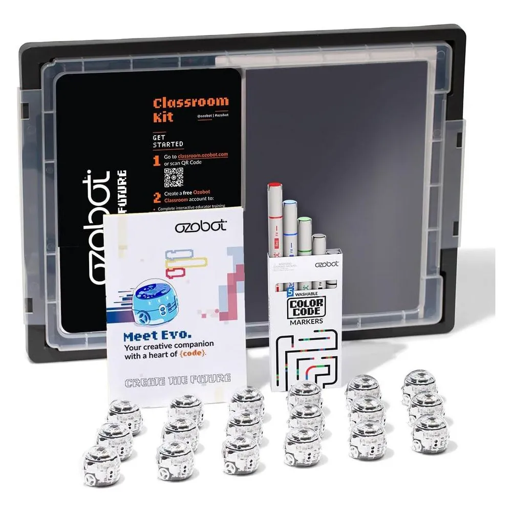 Ozobot MINT Coding Roboter Schulset "Evo Classroom Kit 18 Robots"