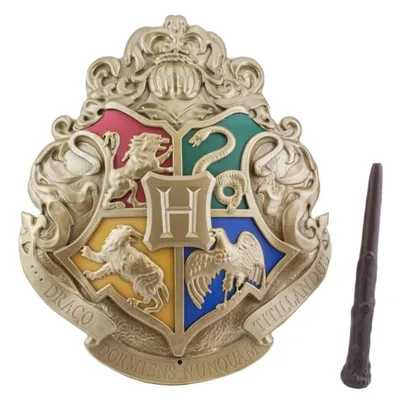 Paladone Harry Potter Hogwarts Wappen Lampe und Zauberstab