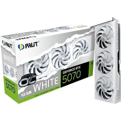 Grafikkarte Palit GeForce RTX 5070 White OC 12GB GDDR7 Reflex 2 RTX AI DLSS4