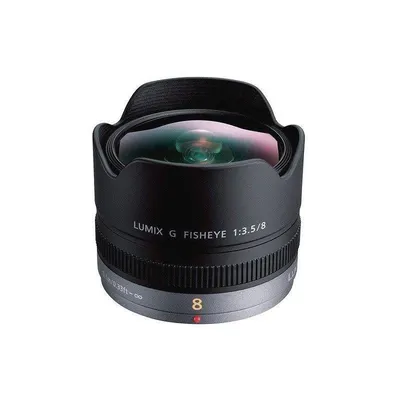 Objektiv Panasonic H-F008E 8 mm Fisheye Kein Stabilisator Micro Four Thirds