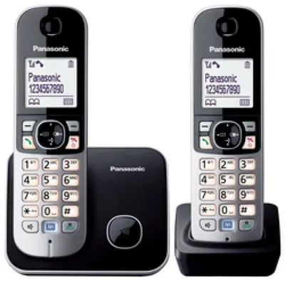 KX-TG6812GB Duo Schwarz Schnurloses Telefon