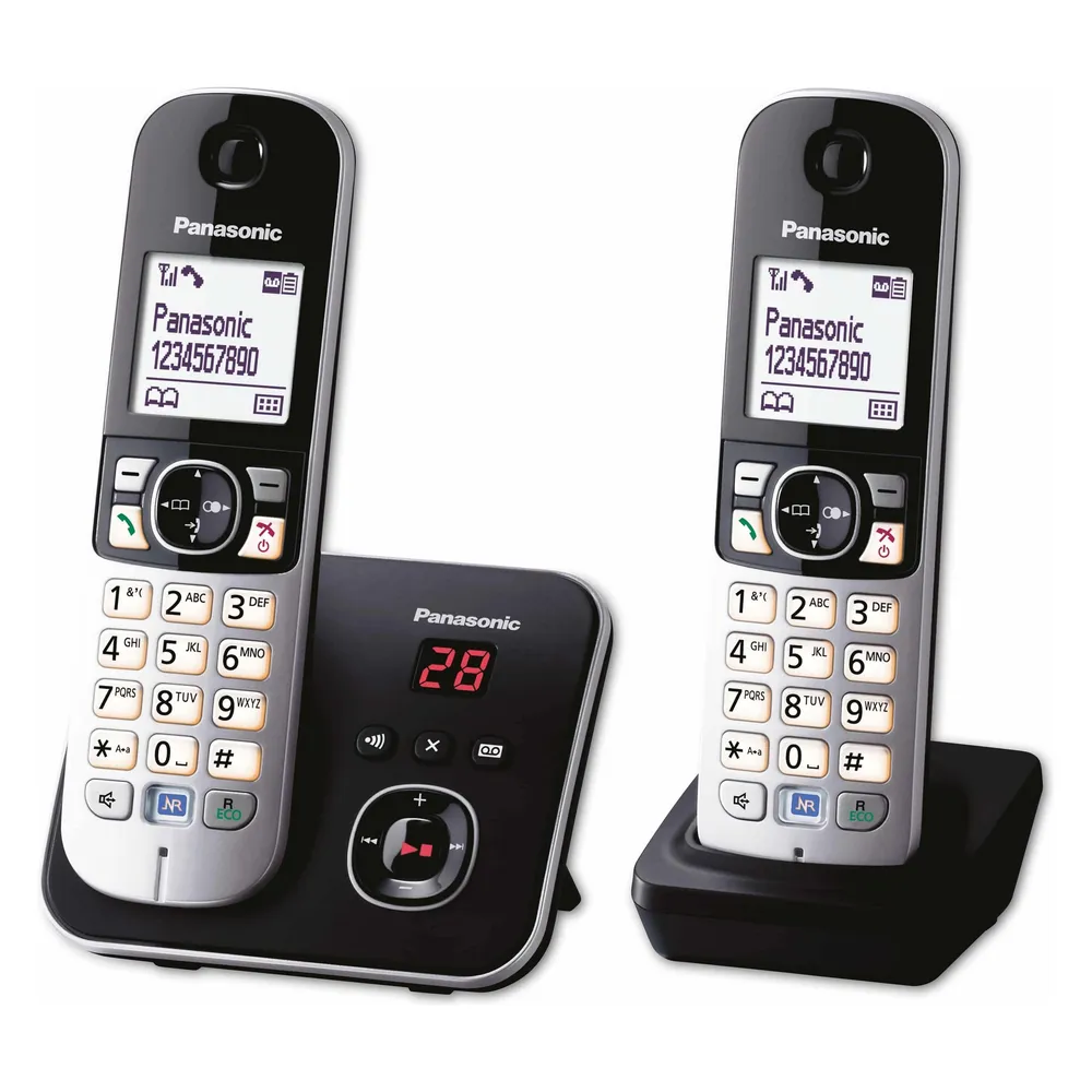KX-TG6822GB Duo Schwarz Schnurloses Telefon