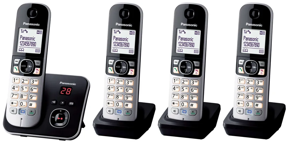 KX-TG6824GB Schwarz Schnurloses Telefon