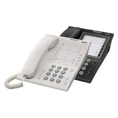 Panasonic KX-T7710NE-B Analoges Endgerät schwarz mit Systemfunktionen progr. Tasten für Nummern und Funkt....