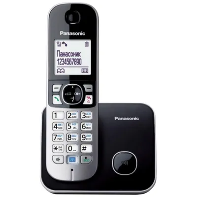 DECT-Telefon Panasonic KX-TG6811 Schwarz Lautsprecher Anruferkennung