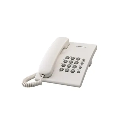 Analoges Telefon Panasonic KX-TS500PDW 100 Einträge weiß