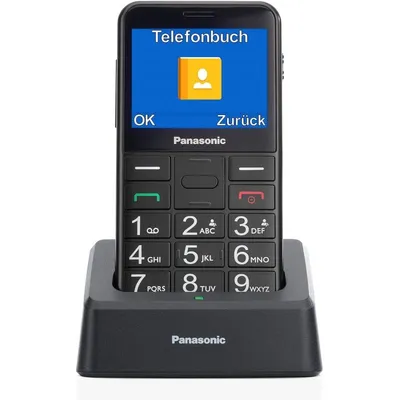 Panasonic KX-TU155 Mobiltelefon für Senioren, Schwarz