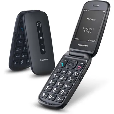 Panasonic KX-TU550EXB faltbares Mobiltelefon für Senioren, 4G, 2,8 Zoll, Schwarz
