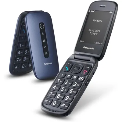Panasonic KX-TU550EXC 4G 2,8" Klapp-Mobiltelefon für Senioren blau