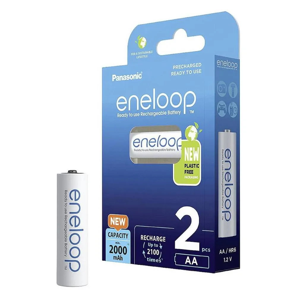 PANASONIC eneloop NiMH-Mignon Akku, 2000mAh, 2 Stück