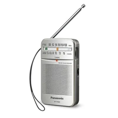 Tragbares Radio Panasonic RF-P50D digital AM/FM mit eingebautem Lautsprecher