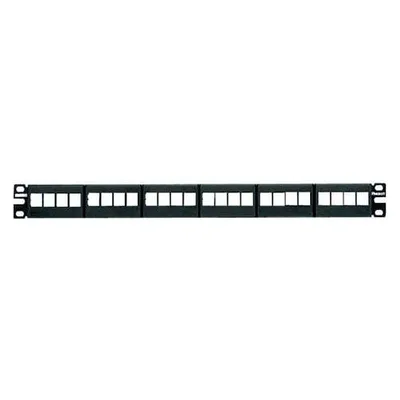 Panduit Modulares Patchpanel mit 24 Ports und 6 abnehmbaren Frontplatten 1U