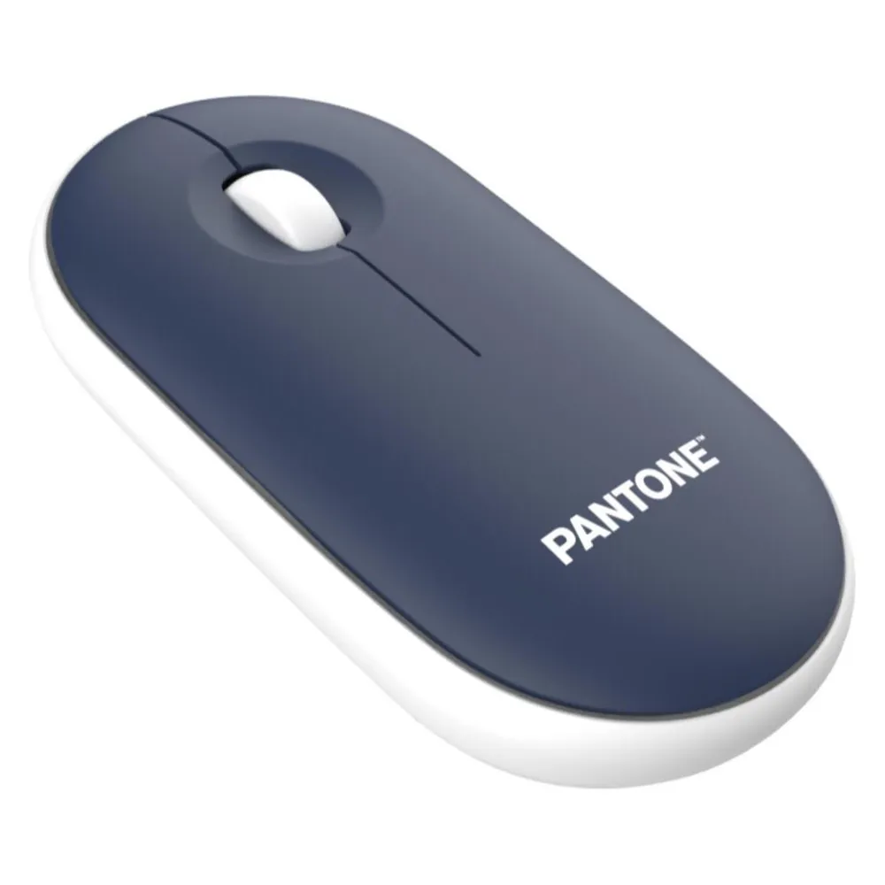Ratón Pantone PT-MS001N1 Wireless 1200 DPI Blau Weiß Recargable Clic Silencioso