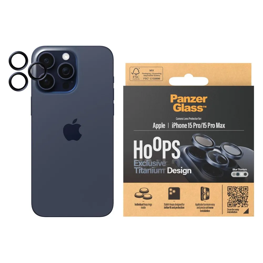 PanzerGlass Hoops (1 Stk., Apple iPhone 15 Pro, Apple iPhone 15 Pro Max)