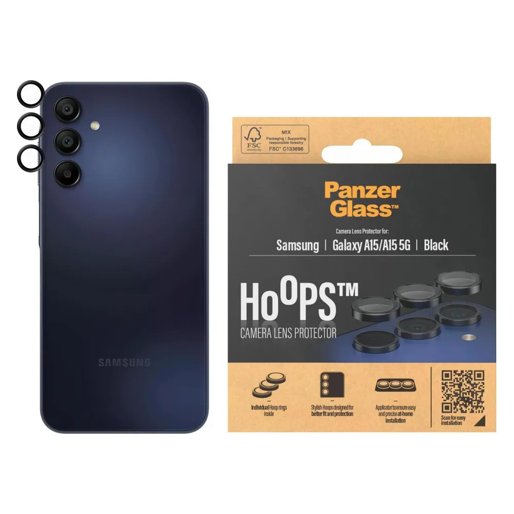 PanzerGlass Hoops Camera Lens Protector (1 Stk., Samsung Galaxy A15, Samsung Galaxy A15 5G)