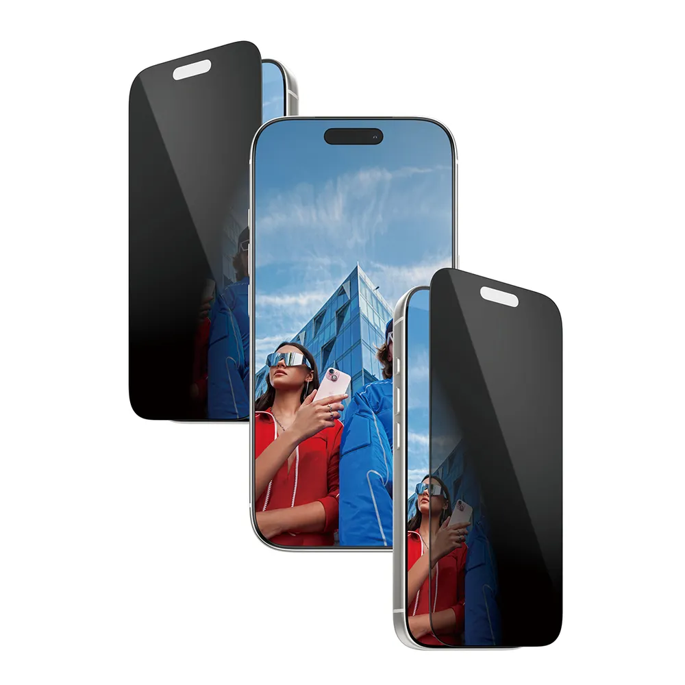 2-Way Privacy Displayschutz für iPhone 17 Pro, Ultra-Wide Fit mit EasyAligner