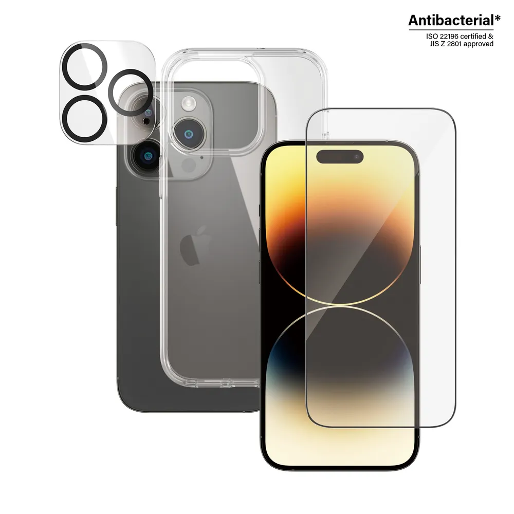 3-in-1 Schutz-Set für Apple iPhone 14 Pro (B0402+2784)