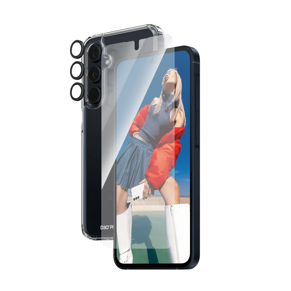 3-in-1 Schutz Set Samsung Galaxy A55 5G