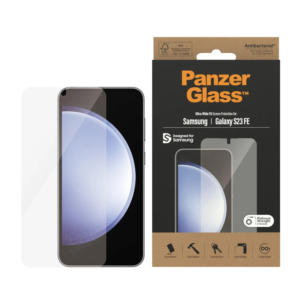 Displayschutz für Samsung Galaxy S23 FE, Ultra-Wide Fit