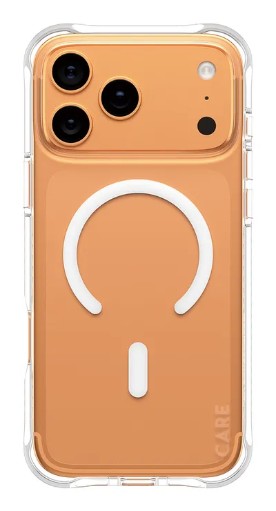 CARE by PanzerGlass Fashionable Case Samba mit MagSafe für iPhone 17 Pro Max, Transparent/Weiß