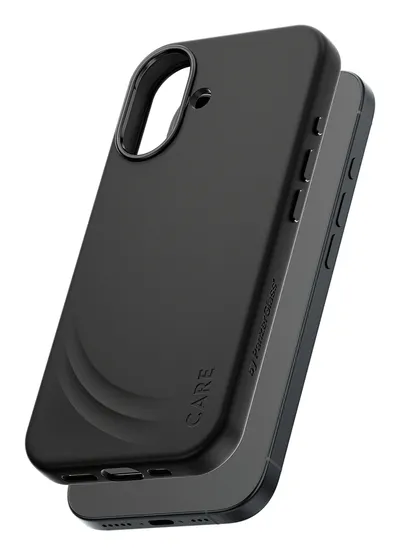 CARE by PanzerGlass® Feature FLOW Case Schwarz m. MagSafe iPhone 17 Handyhülle