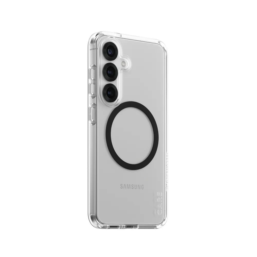CARE by PanzerGlass® Flagship Case Transparent Urban Combat m. Schwarz Qi Samsung Galaxy S25