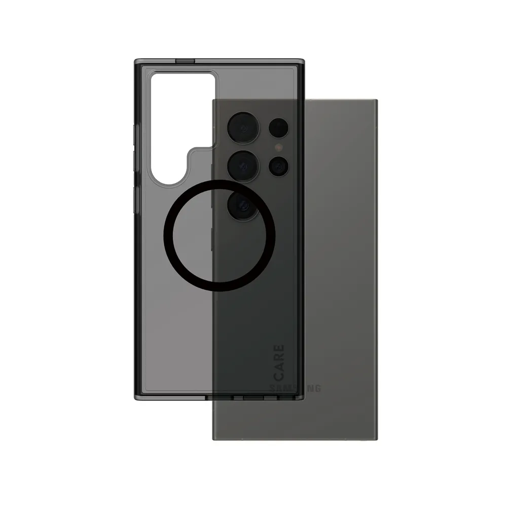 CARE by PanzerGlass® Flagship Case Urban Combat Smokey Black Qi Compatible für Galaxy S24 Ultra
