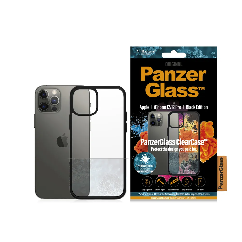 ClearCase Apple iPhone 12 | 12 Pro | Schwarz / Transparent (0252) Handyhülle