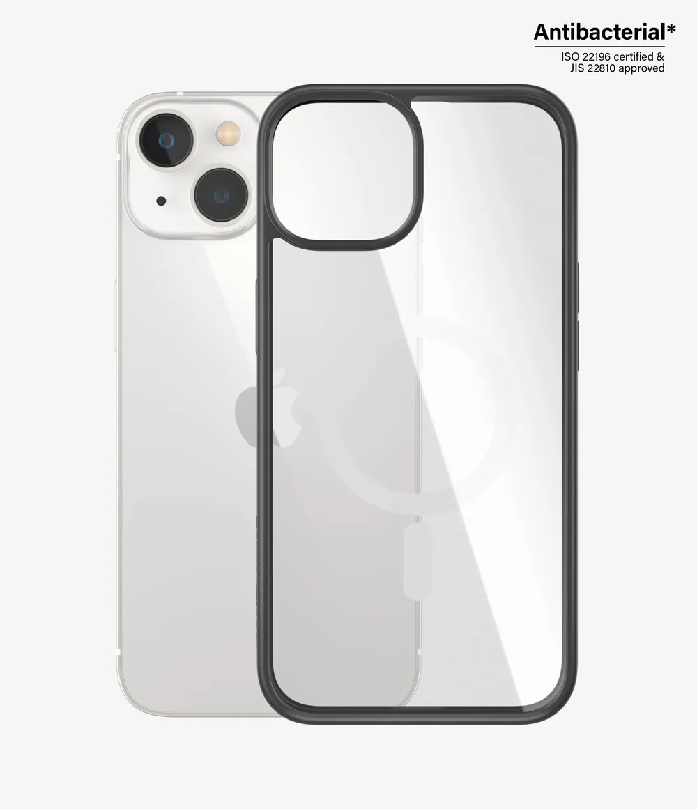 ClearCase MagSafe-kompatibel Apple iPhone 14 | 13 | Schwarz / Transparent (0413) Handyhülle