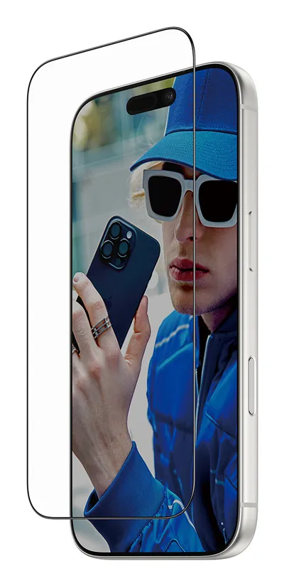 Displayschutz mit schwarzem Rahmen für iPhone 17 Pro, Ultra-Wide Fit mit EasyAligner