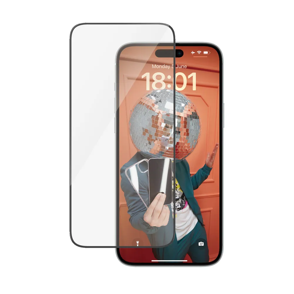 PanzerGlass Displayschutzglas Ultra-Wide Fit Screen Protector für iPhone 15 Plus für Apple iPhone 15 Plus, Displayschutzfolie, Schutzfolie, Bildschirmschutz, kratz- & stoßfest