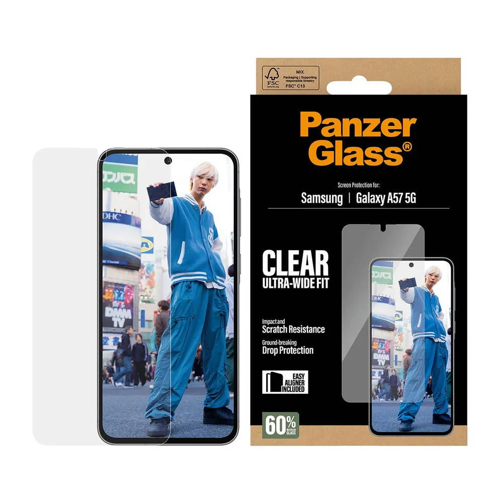 SAFE. by PanzerGlass® Displayschutz Samsung Galaxy A57 5G Ultra-Wide Fit mit EasyAligner