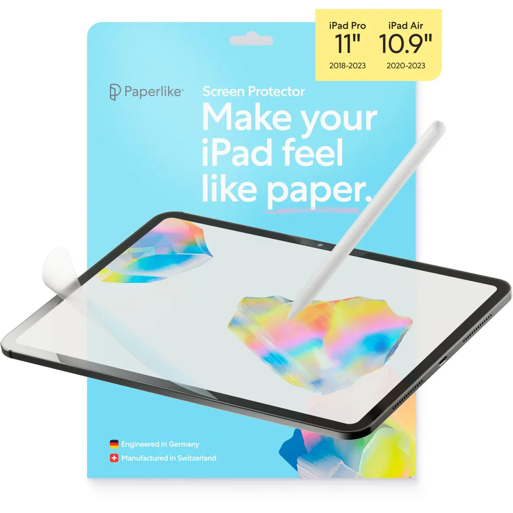 Paperlike 3 Displayschutzfolie für iPad Air 10,9" (4./5. Gen), iPad Pro 11" (1./2./3./4. Gen), 2er-Pack
