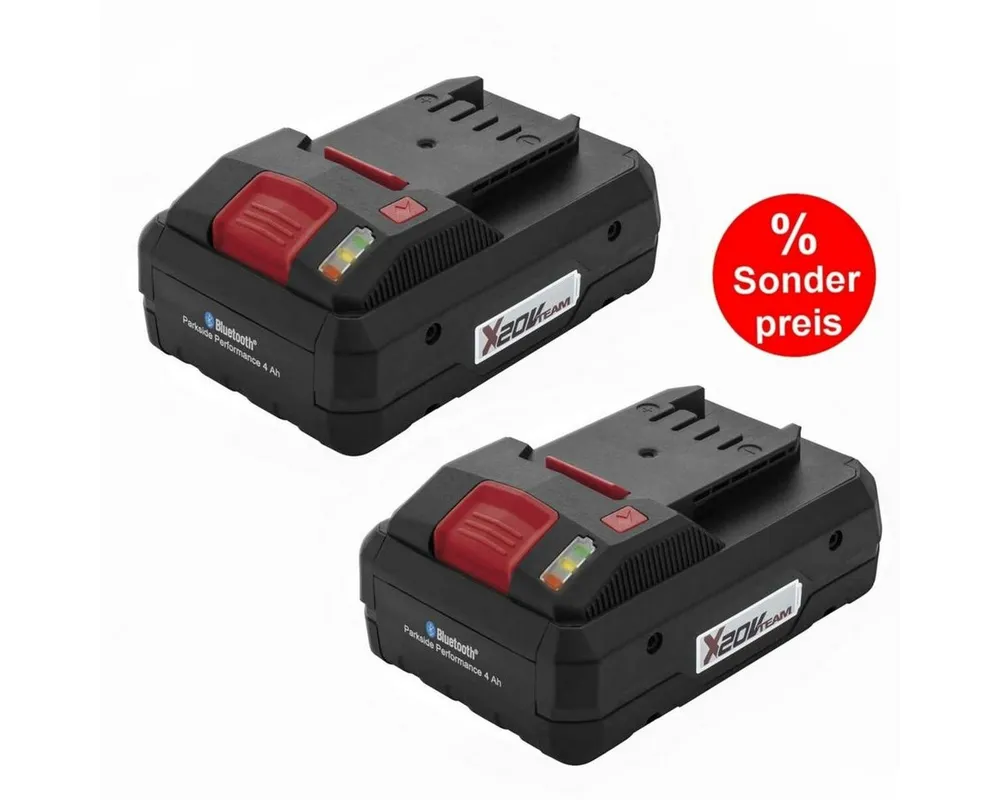 Parkside Parkside Twinpack Akku 20V - 4.0 Ah PAPS 204 Smart (2 Akkus) Akku Starter-Set