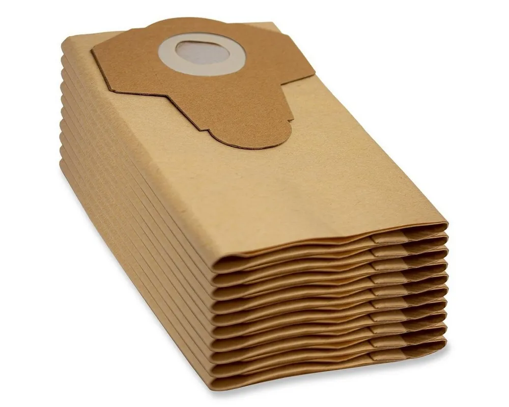 Parkside Staubsaugerbeutel 10 Papierfilterbeutel 20 L für Nass-Trockensauger, passend für Parkside