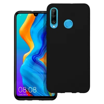 Partner Telecom Back panel cover OEM SILICONE case for HUAWEI P30 Lite black