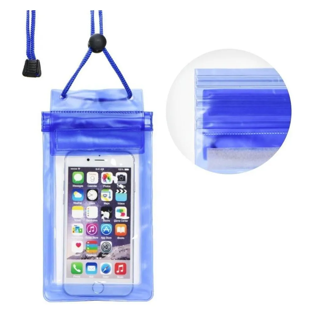 Partner Telecom Laptop Bag OEM Waterproof bag for mobile phone with zipper closing blue