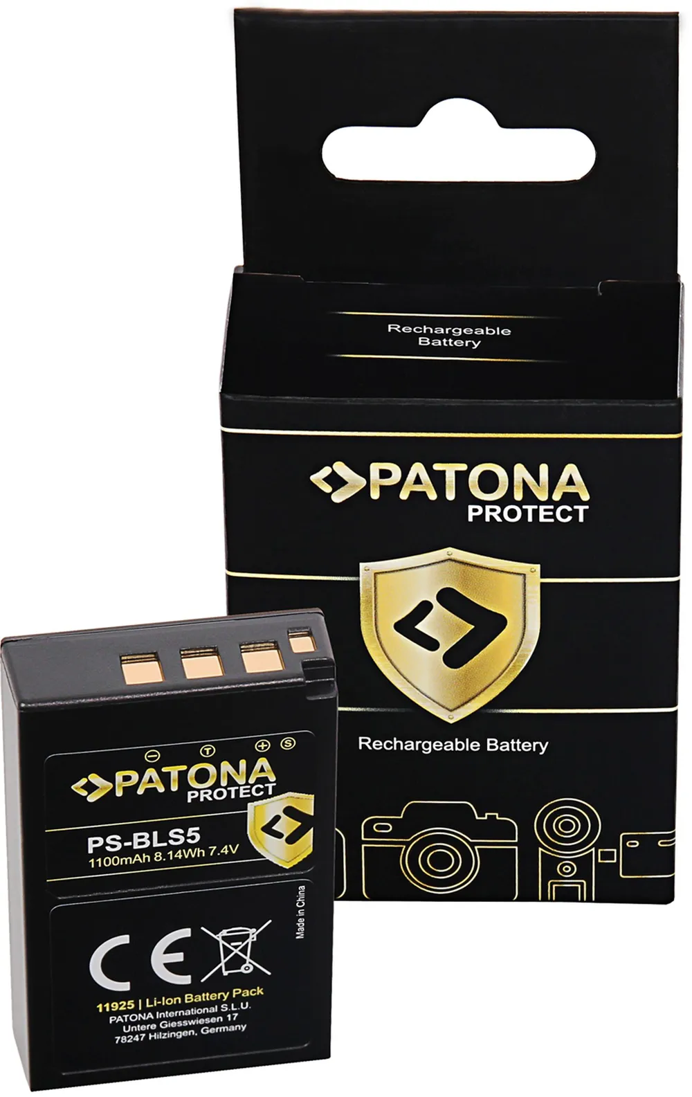 PATONA PROTECT Akku Olympus BLS5