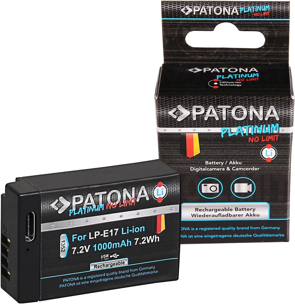 Patona Platinum Akku mit USB-C Input Canon LP-E17