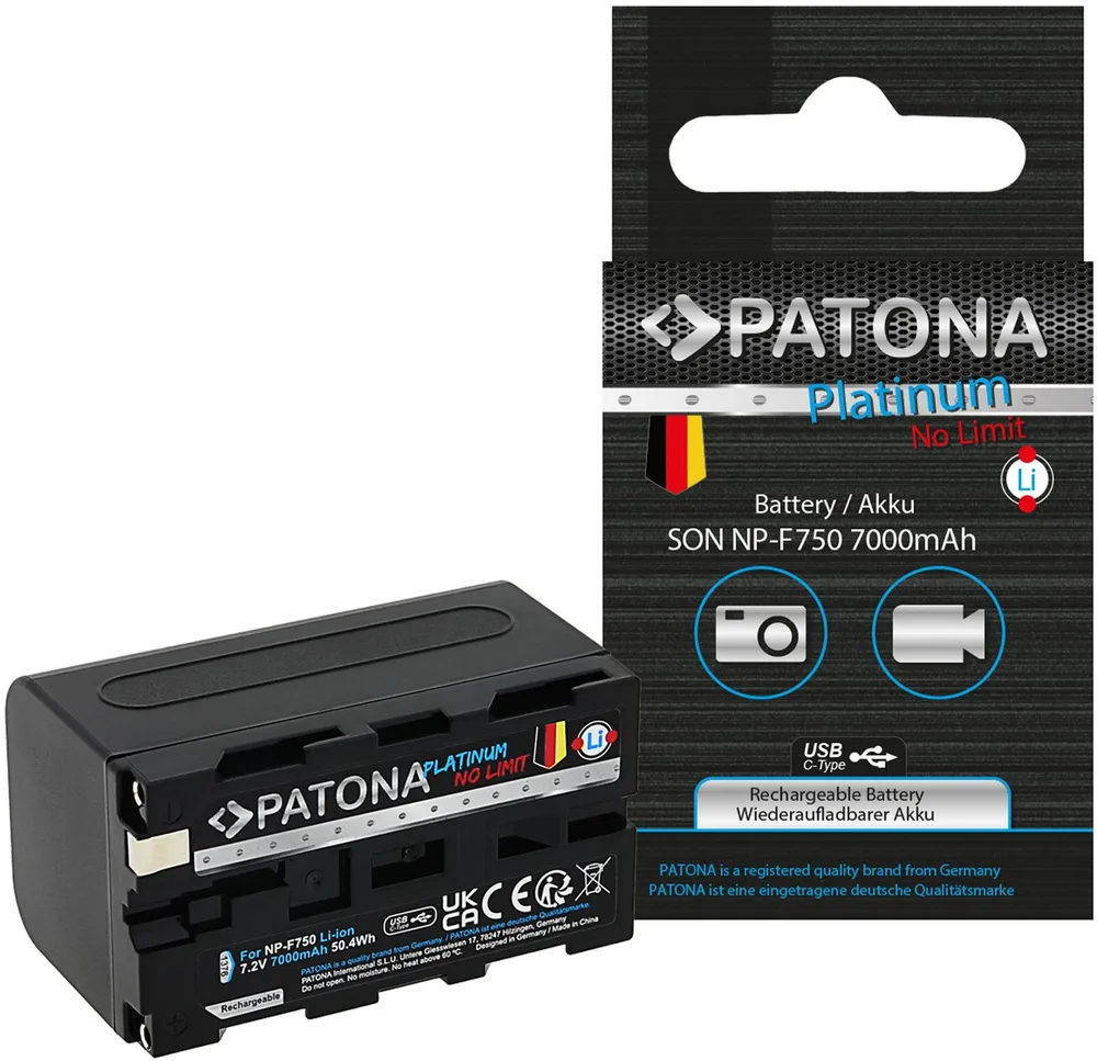 PATONA Platinum Akku mit USB-C Input Sony NP-F750