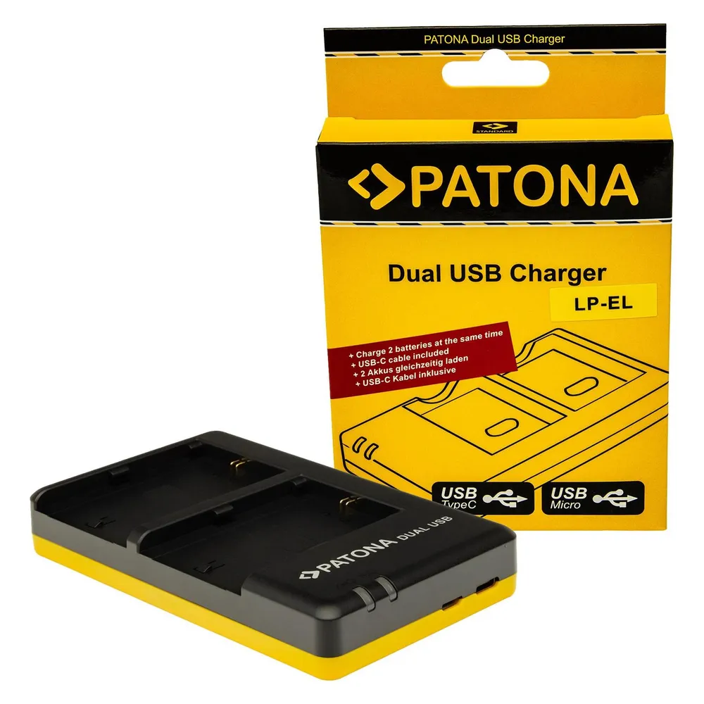 Patona Ladegerät Dual USB Canon LP-EL