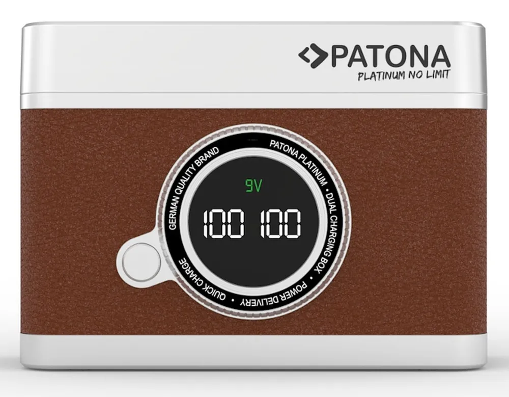 Patona Platinum Dual Ladebox USB-C für Canon LP-E6NH