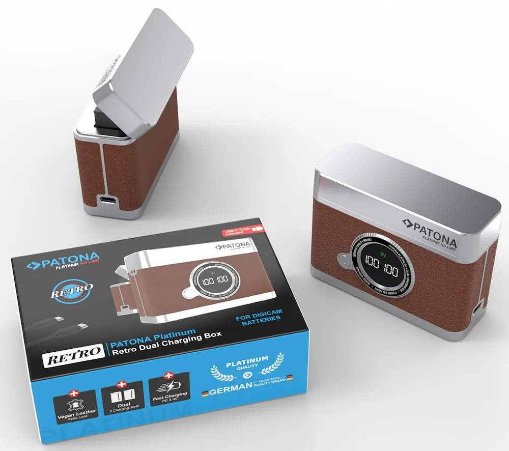 Patona Platinum Dual Ladebox USB-C für Sony NP-FZ100